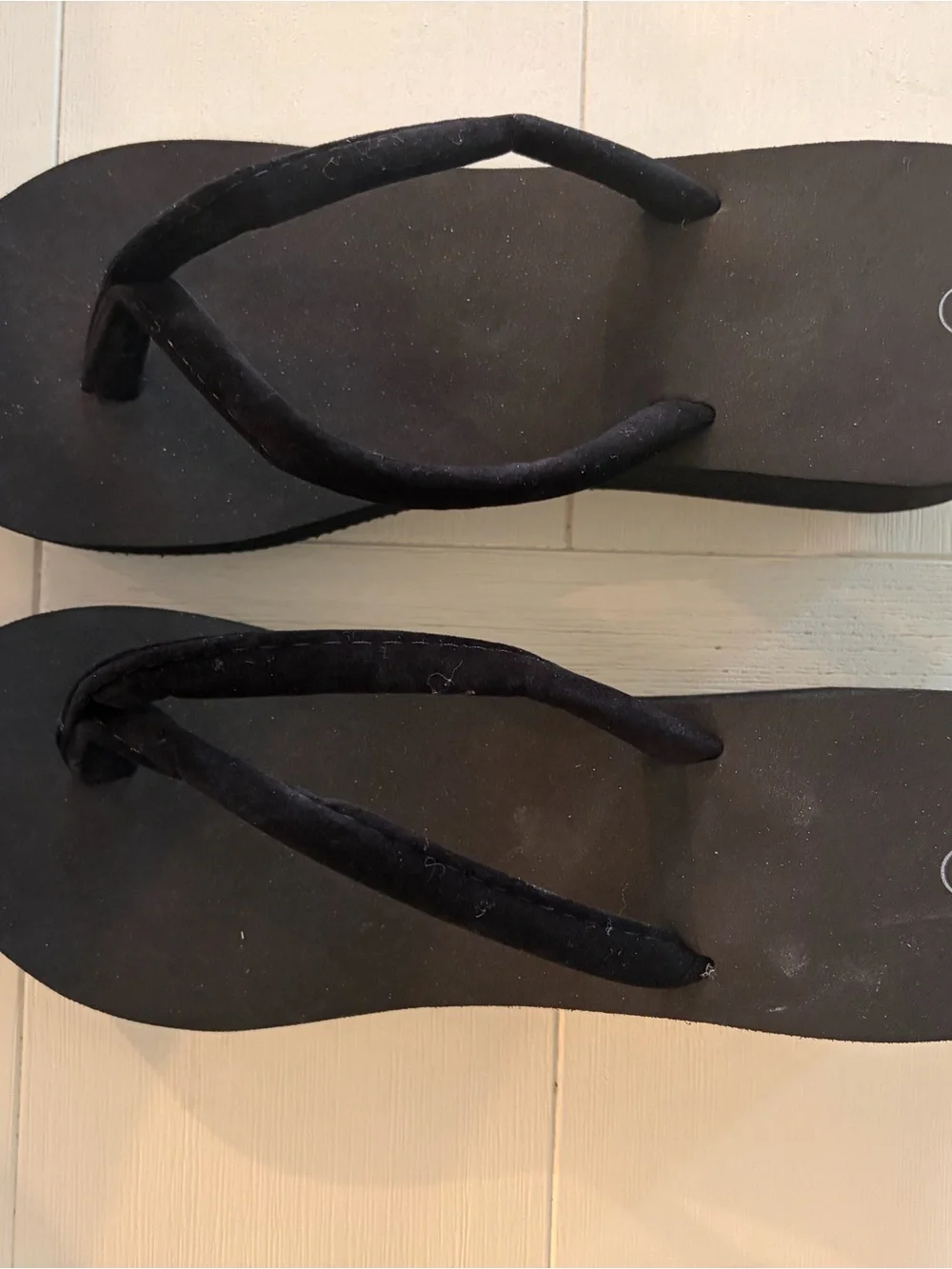 Black Wedge Flip Flops